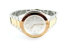 Movado Bold Stainless Steel Two Tone Ladies Watch Rose Silver Tones Box #9923
