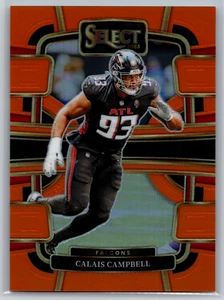 Calais Campbell 2023 Panini Select Orange Prizm /49 #5 Atlanta Falcons - Picture 1 of 3