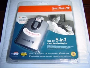 "NEW" Sandisk ImageMate 5-in-1 USB 2.0 Flash Memory Card Reader SDDR-99 - Picture 1 of 2