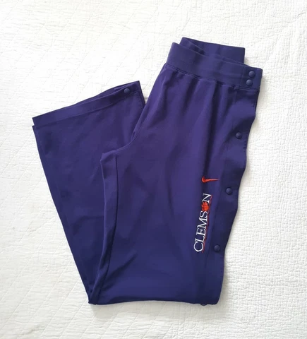 Nike Clemson Tigers Track Pants Purple Tearaway Snap XL Cover