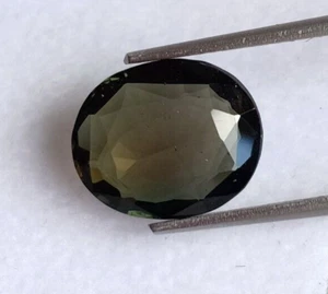 Anello Attraente Colore Tormalina Naturale Taglio Ovale Pietra Preziosa Sciolta Misura 3,10 Cts - Foto 1 di 4