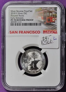 2018-s Silver Pictured Rocks Quarter. In NGC Holder. PF 70 Ultra Cameo. K566 - Picture 1 of 2