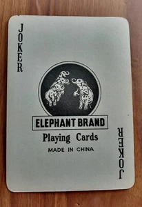 Elefant Marke China Joker Spielkarte - Bild 1 von 2