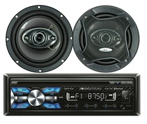 Soundstream VCD-21B 1-DIN CD Player Receiver+ 2 Audiotek K65.4 6.5" Speakers - Picture 1 of 7