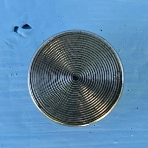 Vintage Set of 3 Raised Shank Silvertone Geodesic Circles Round Metal Buttons - Picture 1 of 3