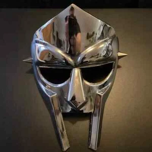 Christmas MF DOOM Mask Mad-villain Steel Face Armor Medieval Hand-Forged - Picture 1 of 5