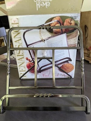 Soporte para libro de cocina Creative Home - hierro forjado de calibre pesado con acabado chapado antiguo Foto 1 de 2