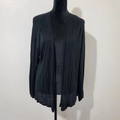 Cameo Appearance Women's Black Ruffled Kimono Cardigan Size 2X - Image 1 of 4