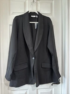 Susan Graver Tailored 3X Regular Smart Ponte Knit Blazer Black NEW - Bild 1 von 7