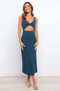 Vestido para mujer pétalos y + cachorro talla 4 azul recortado delantero Apollo NUEVO NUEVO CON ETIQUETAS ❤️ks2j2 - Imagen 1 de 5