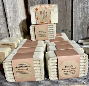 2 Bars OATMEAL Soap w/ GOAT MILK & Emollients for Softness Itchy Skin Noopys - Picture 1 of 15