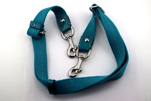 TEAL Nylon & Patent Leather w/ Silver Tone Hardware COACH Crossbody Strap - Picture 1 of 3