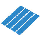 4pcs Blank Engraving Name Plate, 8"x2" Personalized Custom, Light Blue/White