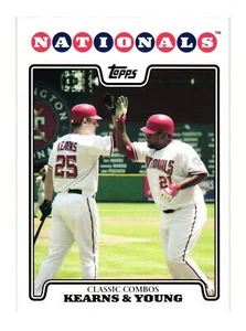 2008 Topps #257 Austin Kearns / Dmitri Young SN2008 Washington Nationals - Picture 1 of 2
