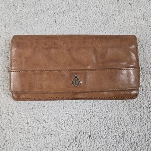 Harbour 2nd Damen Geldbörse Clutch Portemonnaie Cognac Braun Echtleder Münzkarte - Bild 1 von 6
