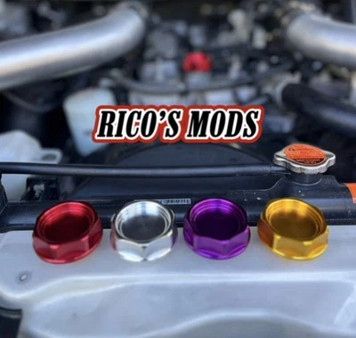 Tapa de aceite de aluminio Isuzu Dmax púrpura Foto 1 de 3