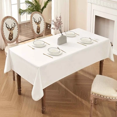 Aiorber Tischdecke rechteckig Samt Satin Zweiseitige Nutzung Wasserdicht