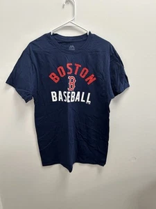 T-shirt uomo media Majestic Boston Red Sox blu baseball - Foto 1 di 4