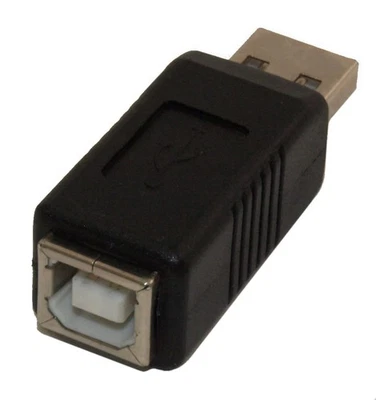 USB A Male/B Female Adapter  Black - Image 1 of 2