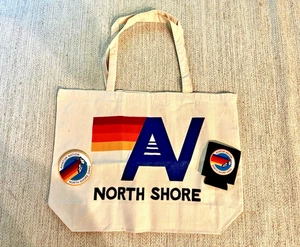 Aviator Nation große Canvas Beuteltasche Tasche beige North Shore Oahu Hawaii HI mit Aufkleber - Bild 1 von 6