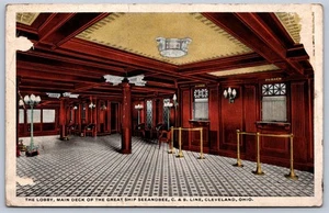 K29/ Ship Postcard c1910 Seeandbee C&B Line Cleveland Ohio Interior 278 - Picture 1 of 4