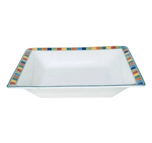 Villeroy & Boch TWIST ALEA QUADRO Blocks Neufchatel Square Rimmed Soup Bowl MINT - Picture 1 of 9