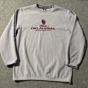 Vintage Starter Oklahoma Sooners Fleece Sweater Mens Medium Embroidered OU - Picture 1 of 9