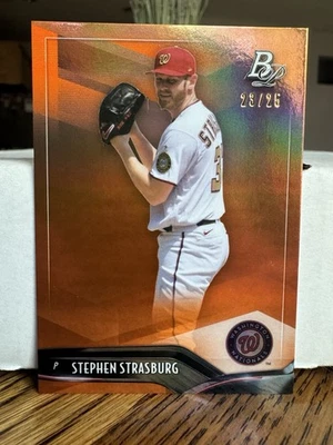 Bowman Platinum Orange 2021 Stephen Strasburg 23/25 Washington Nationals #31 @ Foto 1 de 2