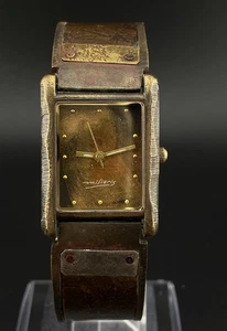 Vintage Watchcraft By Milieris Limited Edition Copper Steel Tank Mens Watch - Picture 1 of 11