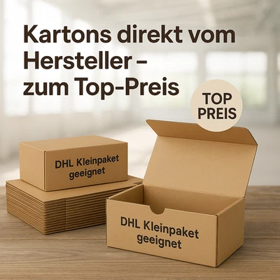 Versandkarton DHL Kleinpaket Karton Faltkarton Postkarton Warenpost Post Paket - Bild 1 von 4