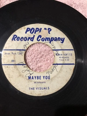 THE VISUALS maybe You / Submarine Race 45 Doowop Poplar VG+ Vinyl Foto 1 de 2