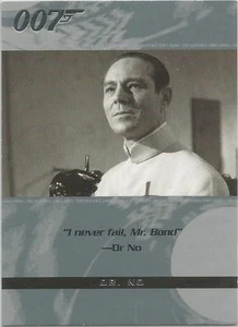 James Bond Quotable - P3 "Dr No" Binder Exclusive Promo Card - Foto 1 di 1