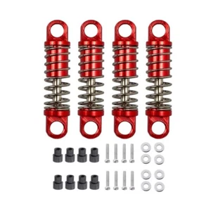 WLtoys 1/28 Aluminium Shock Absorbers 4pc 284131 284161 284010 K969 K989 Red - Picture 1 of 8