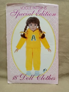 Patrón de costura Vogue edición especial 823 para ropa de muñeca de 18" - sin cortar - Imagen 1 de 1