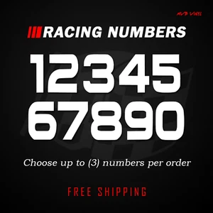 Racing Numbers Vinyl Decal Sticker | Dirt Bike Plate Number BMX Competition 503 - Foto 1 di 4
