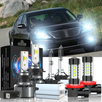 Faro delantero LED/HID Hi Lo + bombillas antiniebla Fit Hyundai Equus 2011 2012 2013 Foto 1 de 4