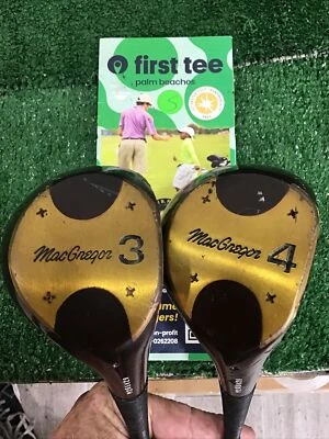 MacGregor DX Persimmon Fairway Woods Set 3 & 4 Steel Shafts - Image 1 of 4