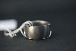 Calvin Klein KJ4CMR280108 Unisex Stainless Steel Ribbed Panel Ring Size O - Picture 1 of 4