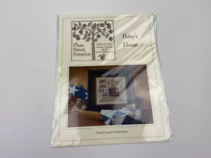Plum street sampler Betsy’s House 1776 Primitive Cross Stitch Pattern - Picture 1 of 3