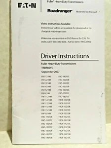 Roadranger (Dana * Eaton)  Driver Instruction Manual   10 Speed. - Picture 1 of 3