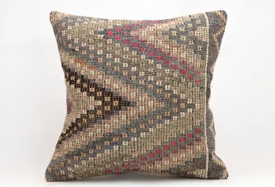 Kilim Pillow Cover, 20x20 in, Decorative Sofa Cushion, Handmade Boho Pillow - Image 1 of 4