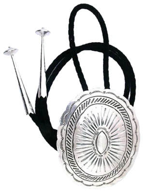 ENORME corbata y puntas de plata esterlina Navajo Southwest de 3 1/3 pulgadas EBS3654/31124 Foto 1 de 4