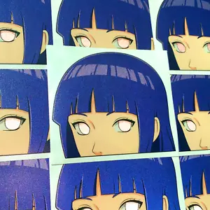 CALCOMANÍA DE COCHE HINATA REFLECTIVE ANIME GIRL PEEKER NARUTO SHIPPUDEN - Imagen 1 de 2