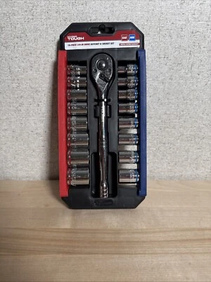 new Hyper Tough 19-Piece 3/8- Inch Socket Set,1.22 x 4.72 x 10.39 Inches - Image 1 of 4