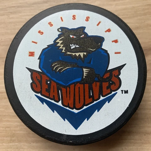 MISSISSIPPI SEA WOLVES ECHL HOCKEY PUCK ORANGE ECHL LOGO REVERSE Cover