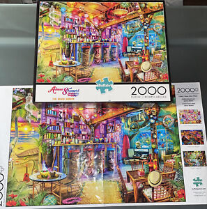 RARE Buffalo Aimee Stewart Tiki Beach Sunset 2000 Piece Jigsaw Puzzle Poster