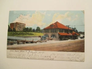 Akron Ohio Postcard Union Depot Railroad OH - Picture 1 of 2