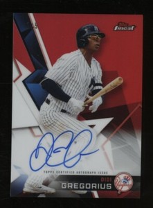 2018 Topps Finest Red Refractor Didi Gregorius Yankees AUTO 1/5