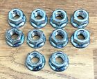Set Of 10 X 3/8" Bike Cycle Silver Track Nuts Non Spin Type, Five Pairs