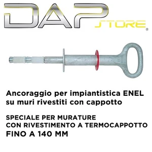 Ancoraggio per impiantistica ENEL su muri rivestiti con cappotto spessore 140 mm - Foto 1 di 1